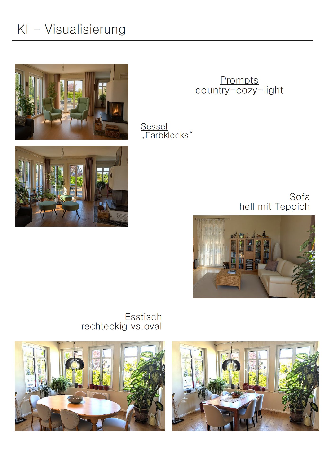 Survey of the existing living and dining rooms in Malsch before the redesign