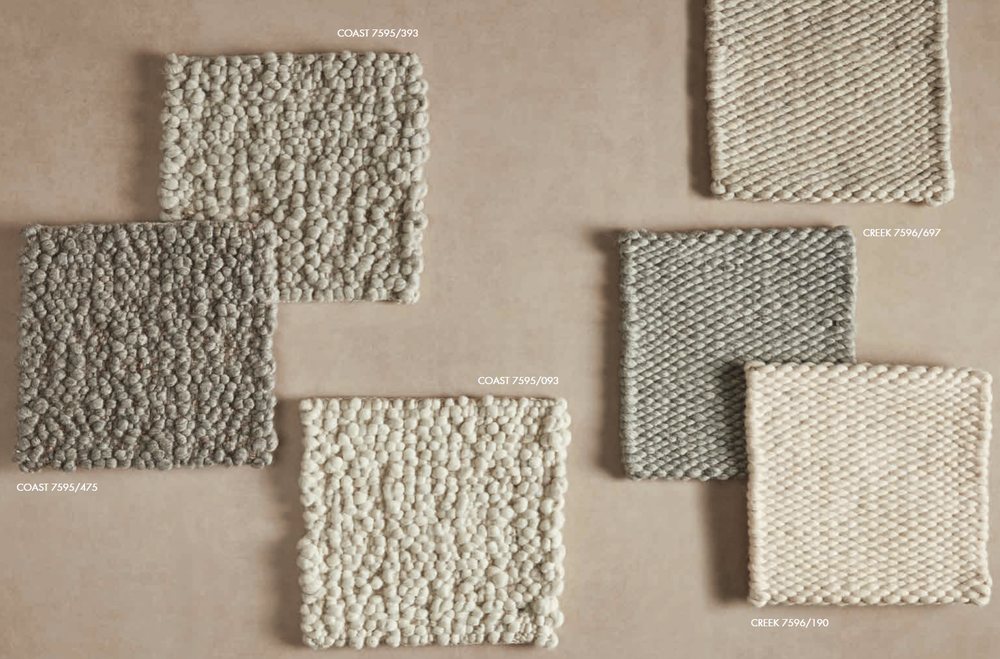 Rug sample in natural tones