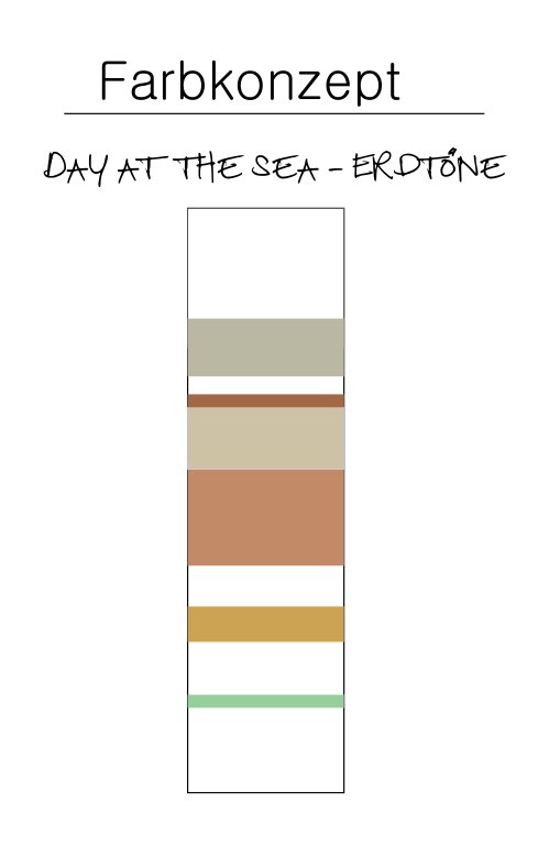 “Day at the Sea” colour concept in earth tones for the basement