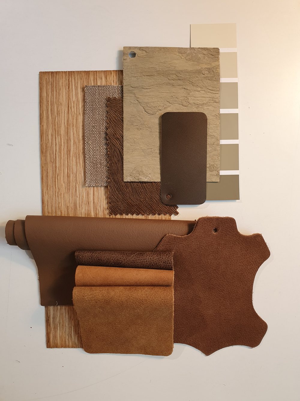 Material samples on site