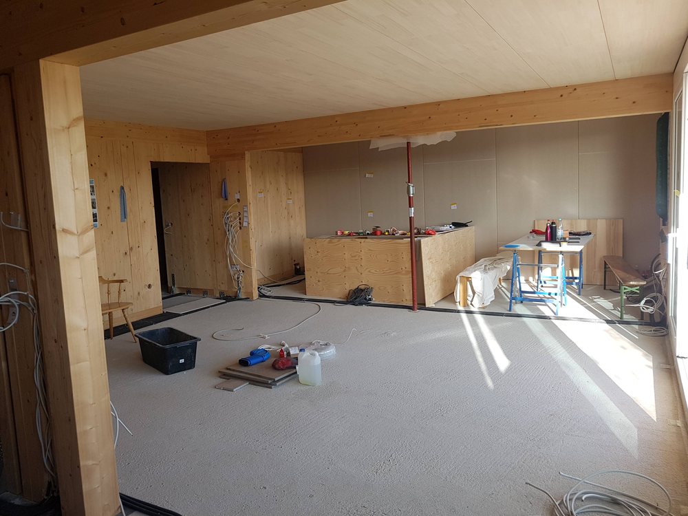 Interior fit-out in its raw state