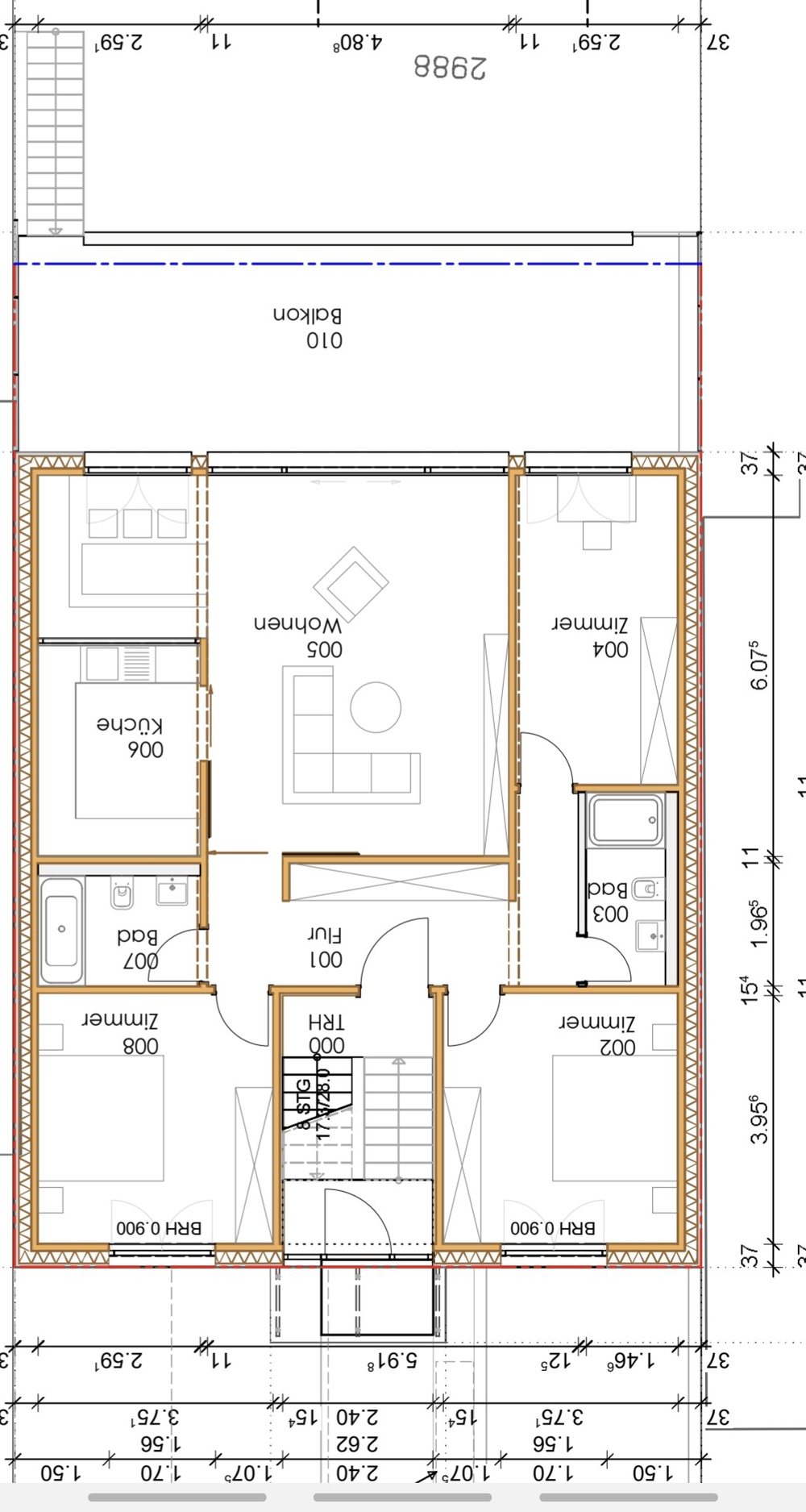 Floor plan of the living area