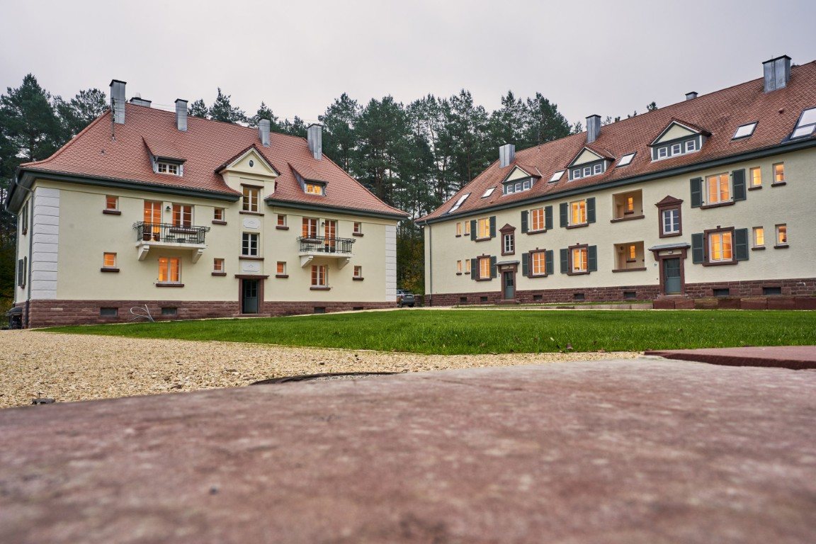 The two historic 1930s customs buildings in the Palatinate Forest