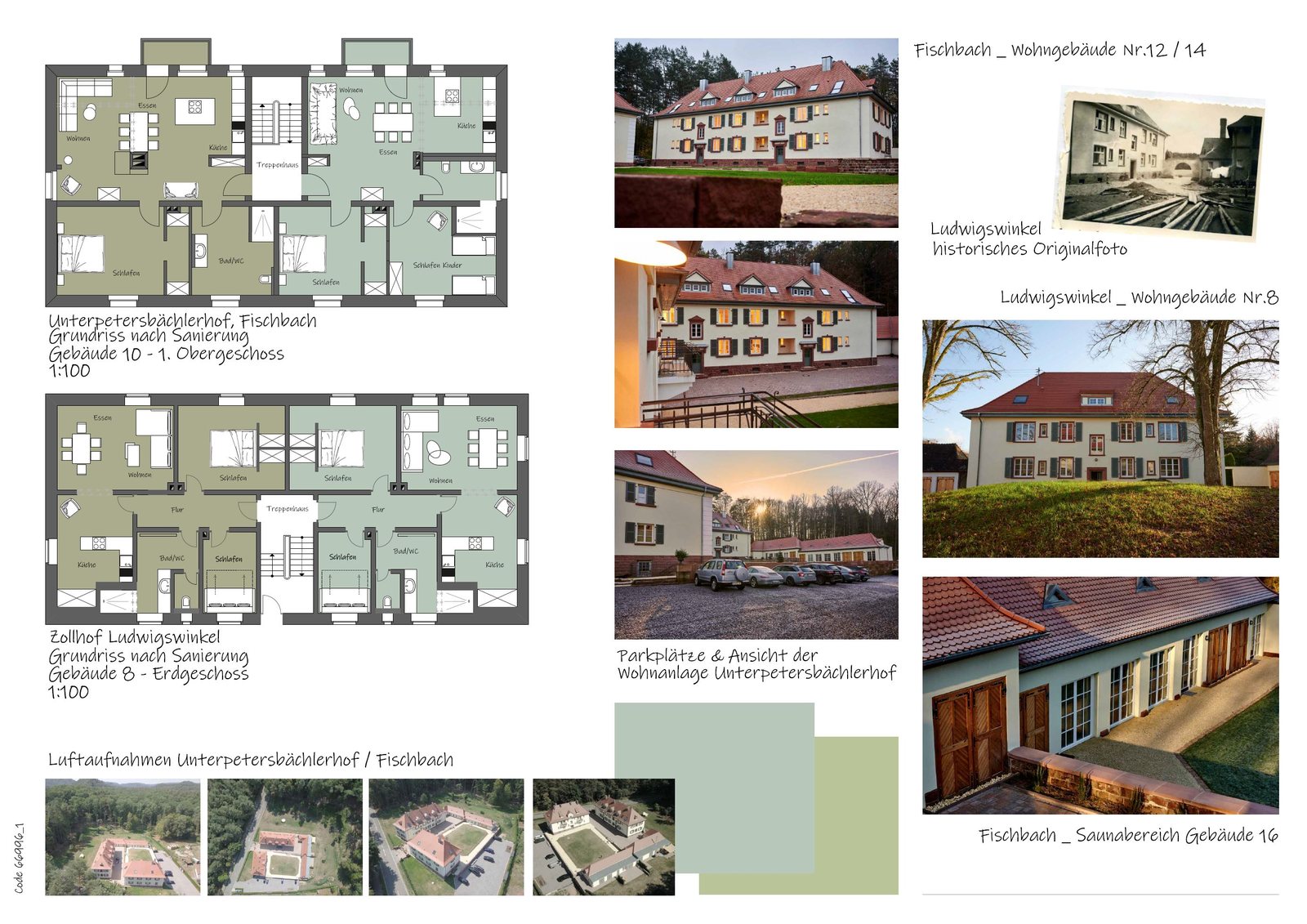 Planning board with floor plans and building elevations